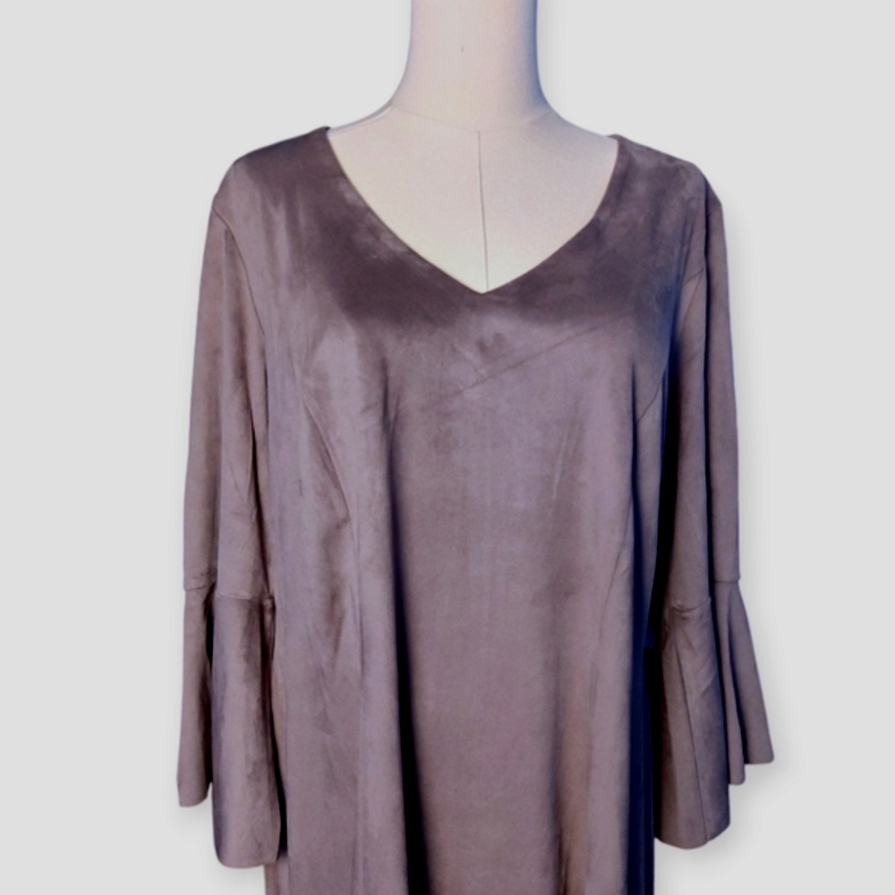 Lasacana Suede Flare Dress Women's Size 12 - Picture 5 of 8